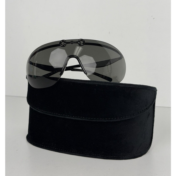 Gucci GG1656S 001 Sunglasses in Black Metal Frame and Grey Tinted Lenses main image 7